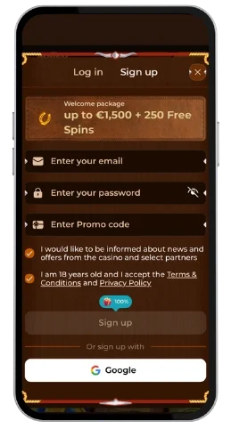 Rodeoslot Casino register